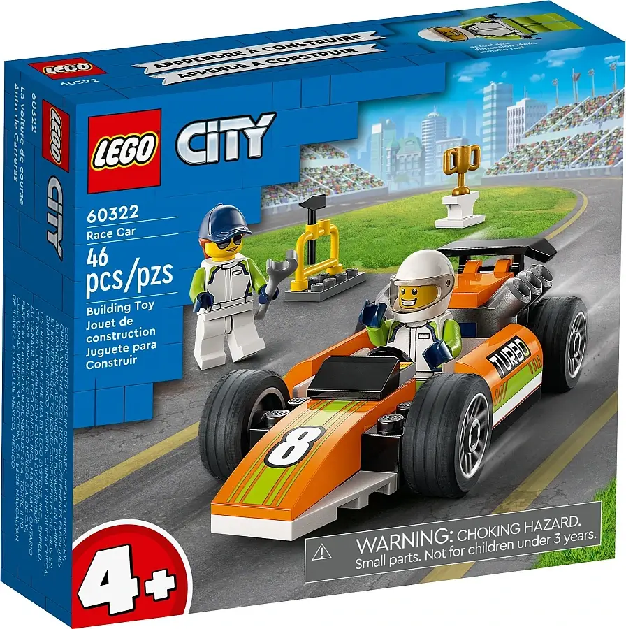 Pudełko zestawu 60322 z serii LEGO® City – Samochód wyścigowy