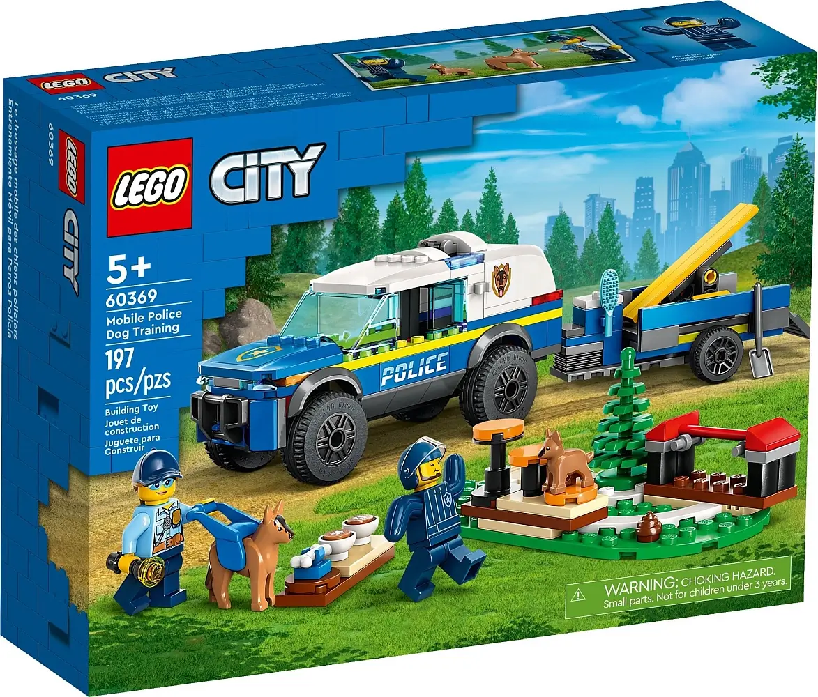 Pudełko zestawu 60369 z serii LEGO® City – trening policyjnych psów