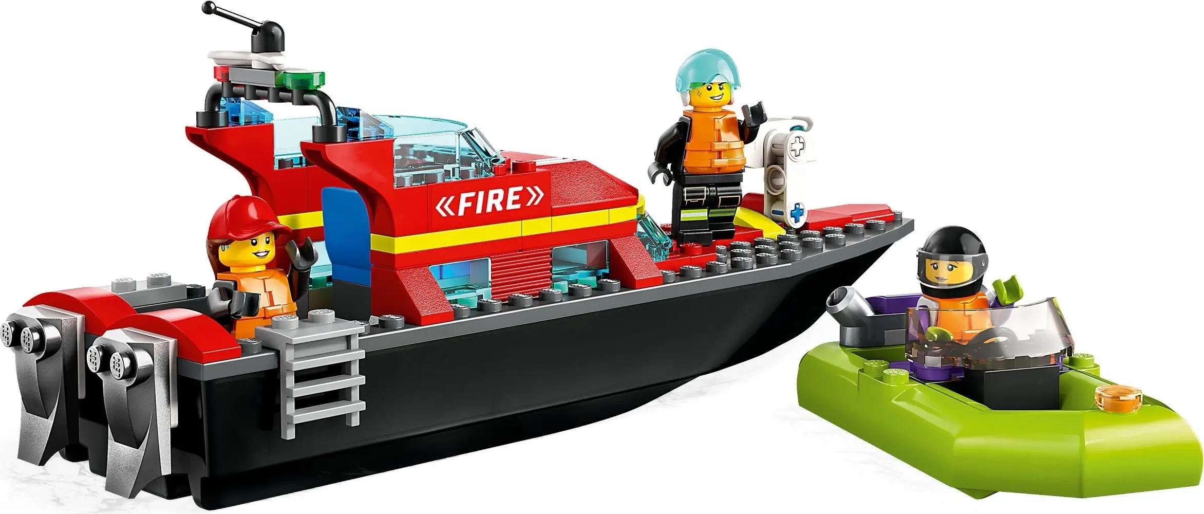 Czerwona łódź strażaków z serii LEGO® City