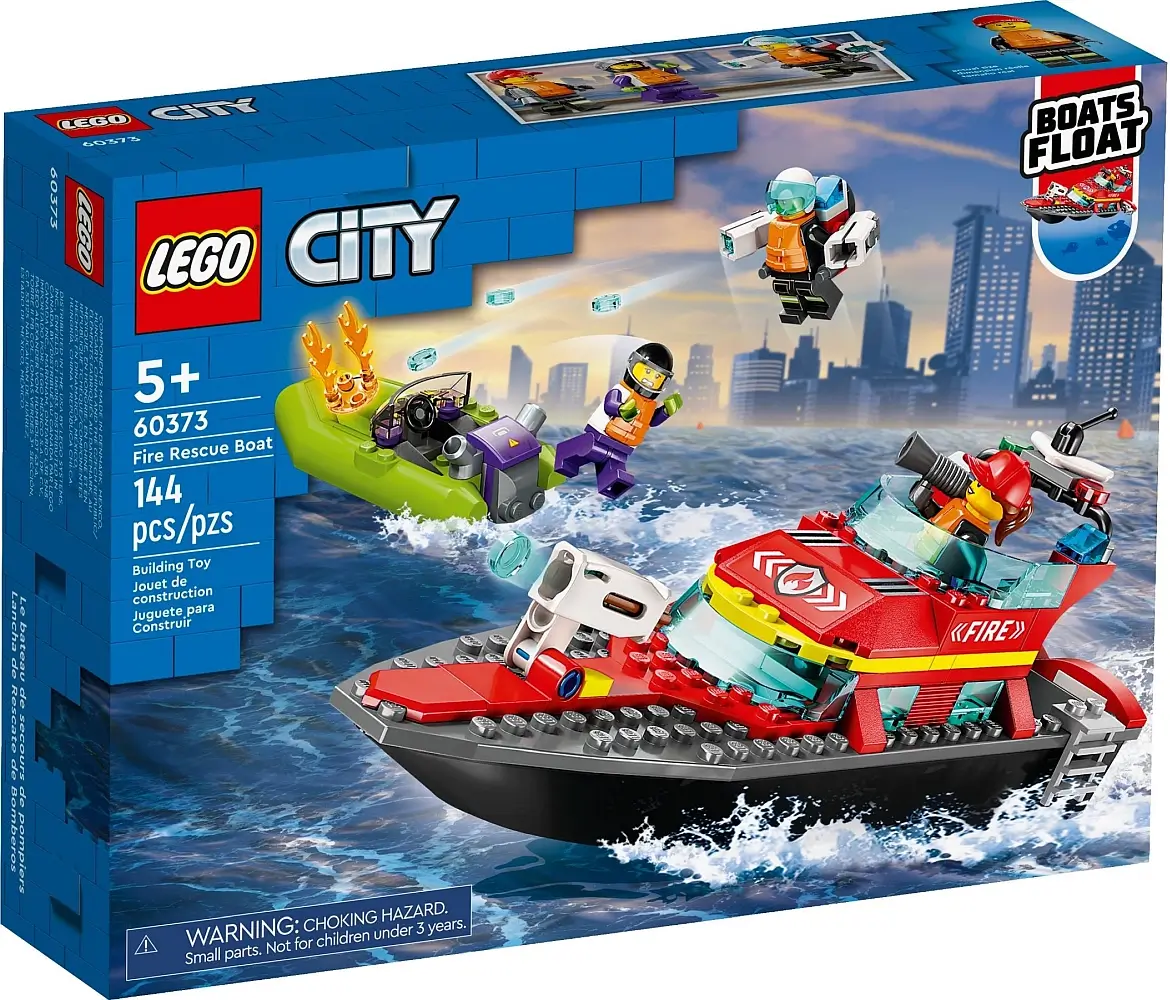 Pudełko zestawu 60373 z serii LEGO® City – Łódź strażacka
