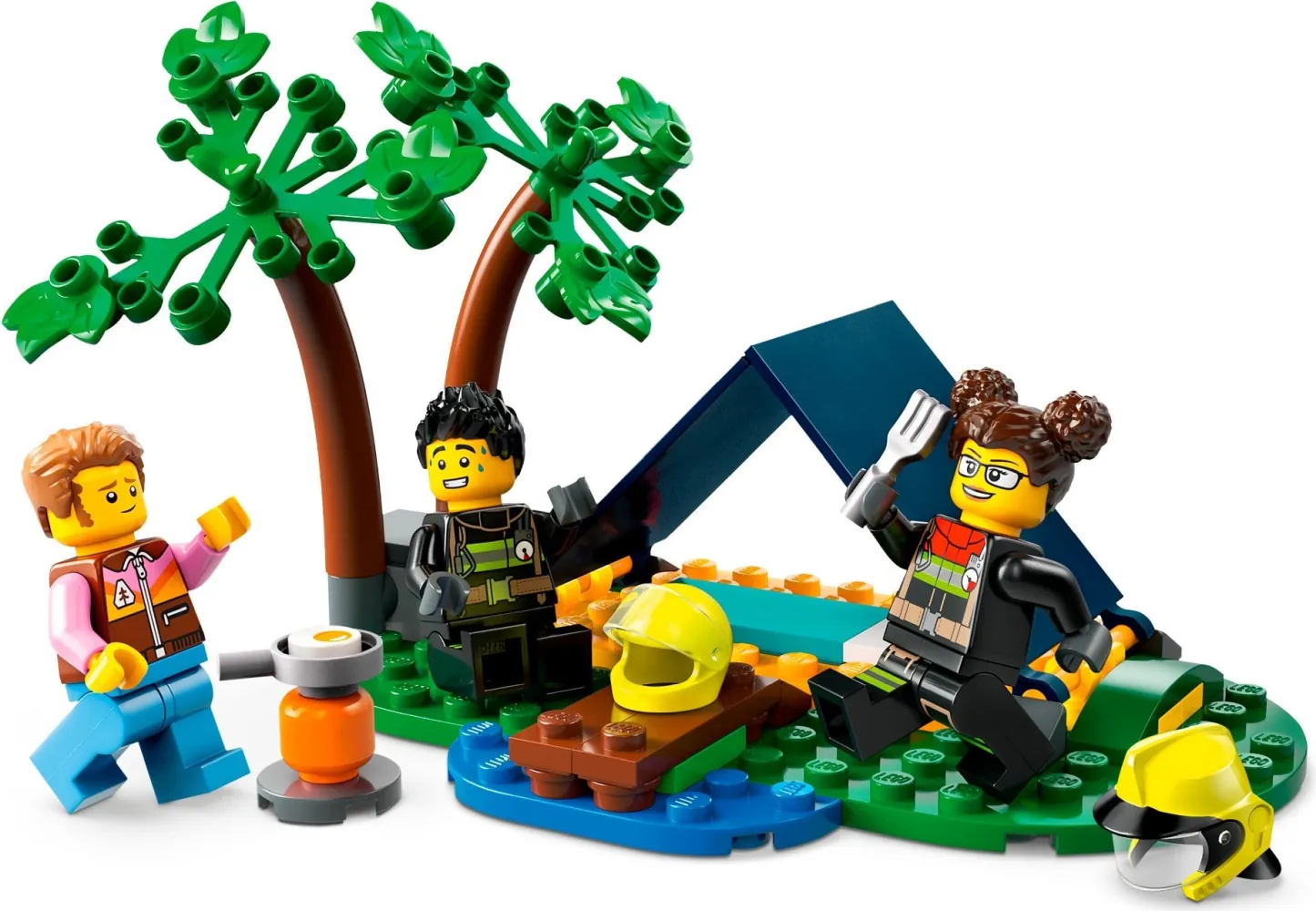 Obozowisko i namiot z kompletu klocków LEGO® 60412