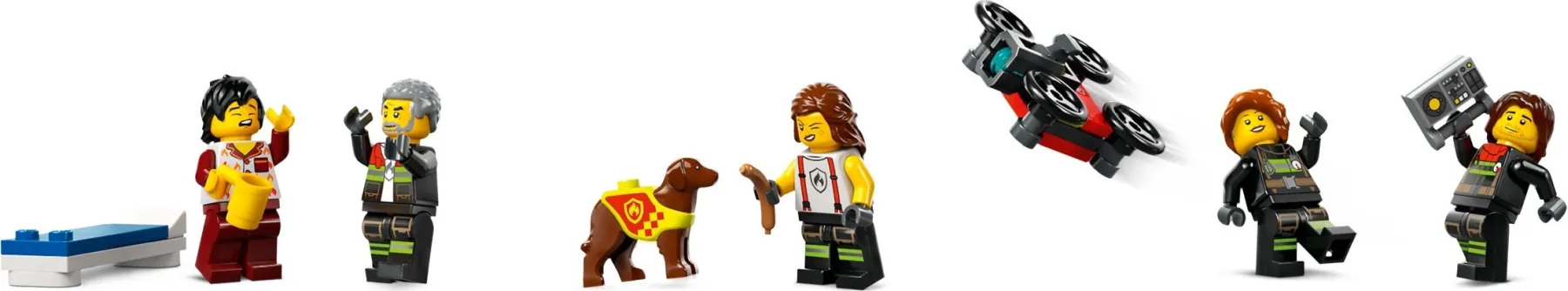 Figurki strażaków z zestawu LEGO® nr 60414