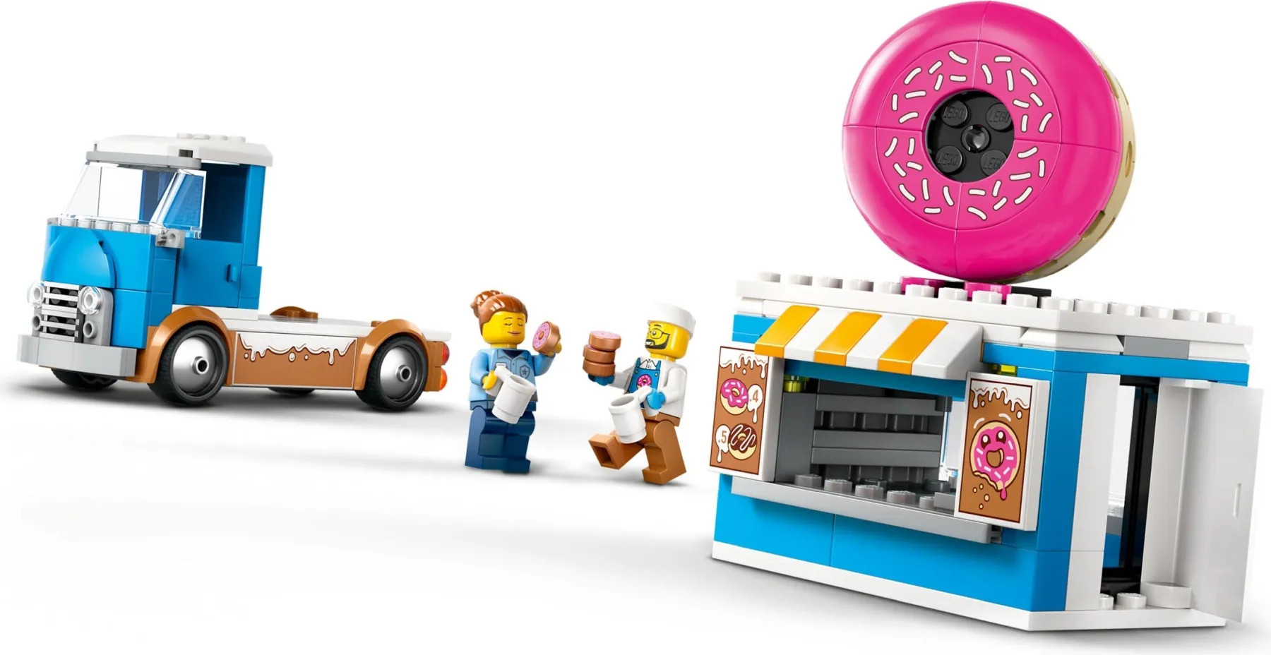 Wóz i pączkarnia z kompletu klocków LEGO® 60452
