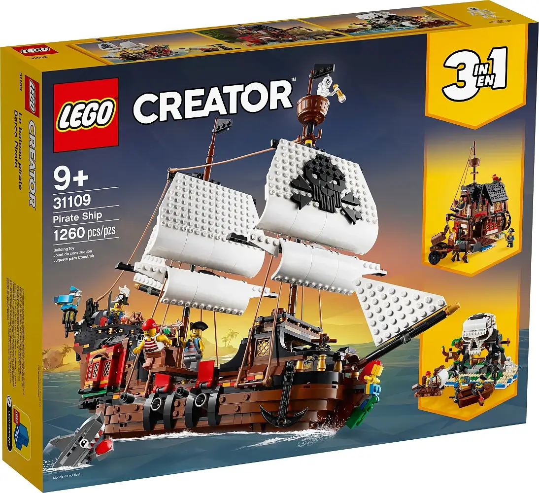 Pudełko zestawu 31109 z serii LEGO® Creator™ – Statek piracki