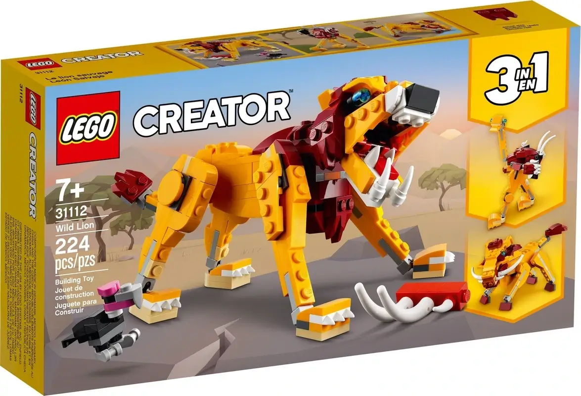 Pudełko zestawu 31112 z serii Creator™ – dziki lew