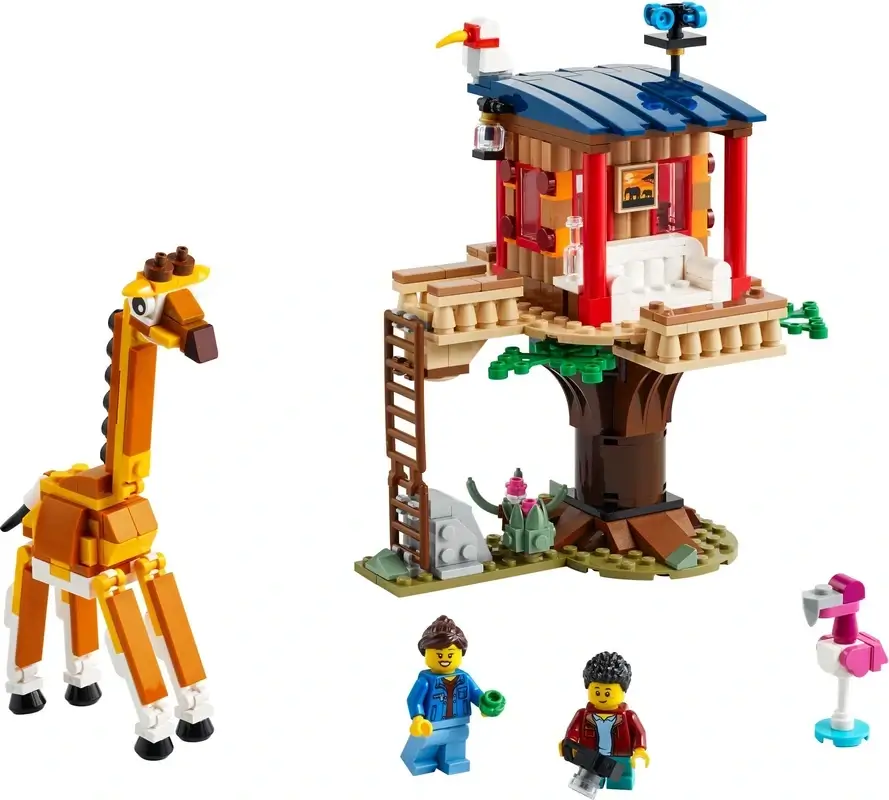 Dzikie safari i zbudowany domek na drzewie z serii LEGO® Creator™