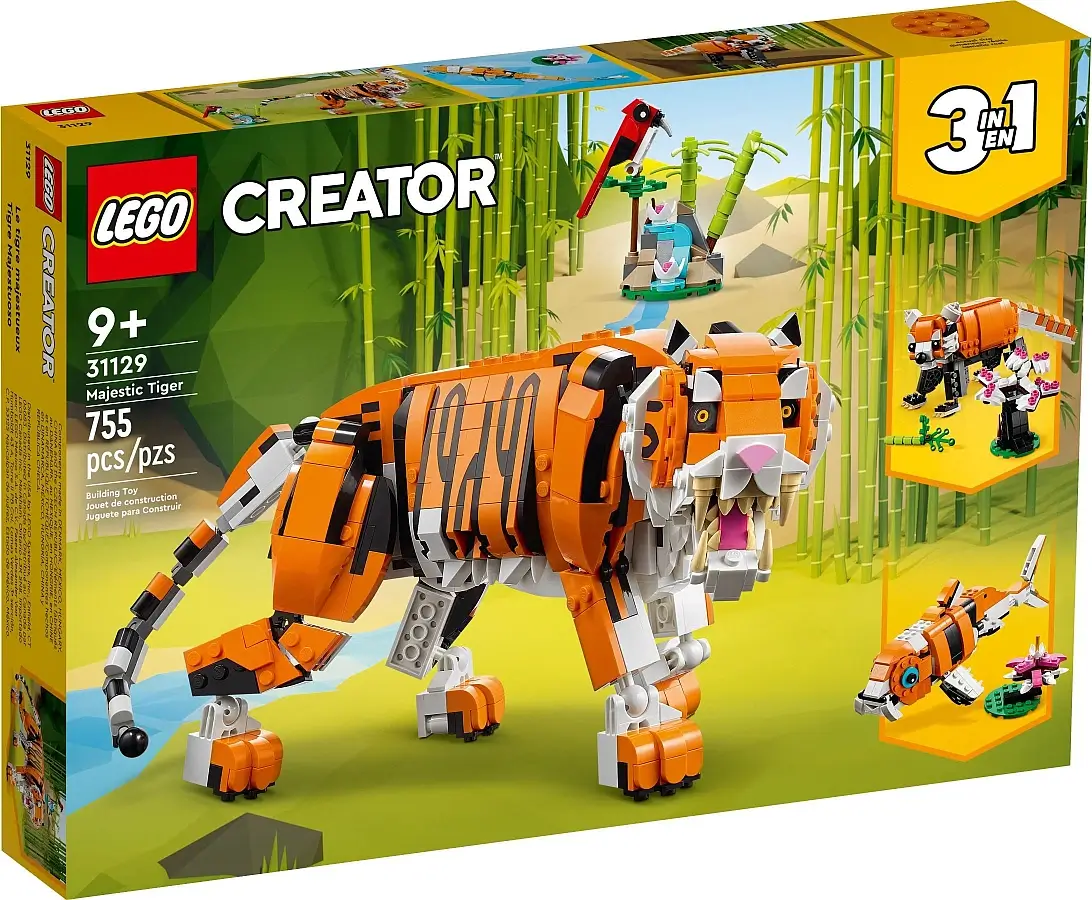 Pudełko zestawu 31129 z serii Creator™ – Majestatyczny tygrys
