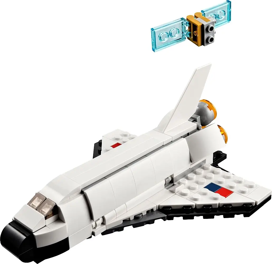 Biały prom kosmiczny z klocków LEGO® – seria Creator™