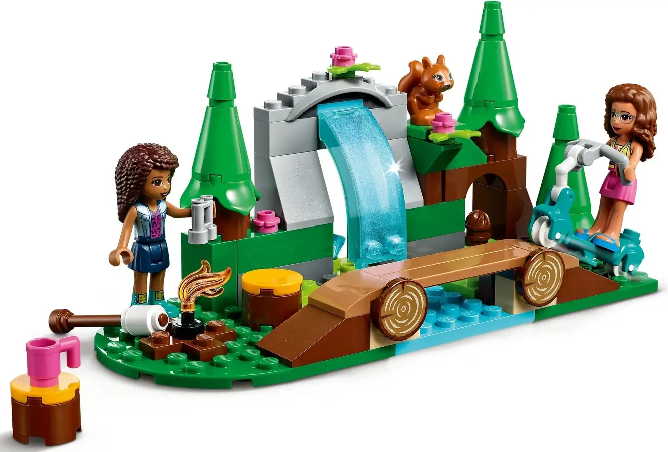 Wodospad w lesie i ognisko z serii LEGO® Friends™