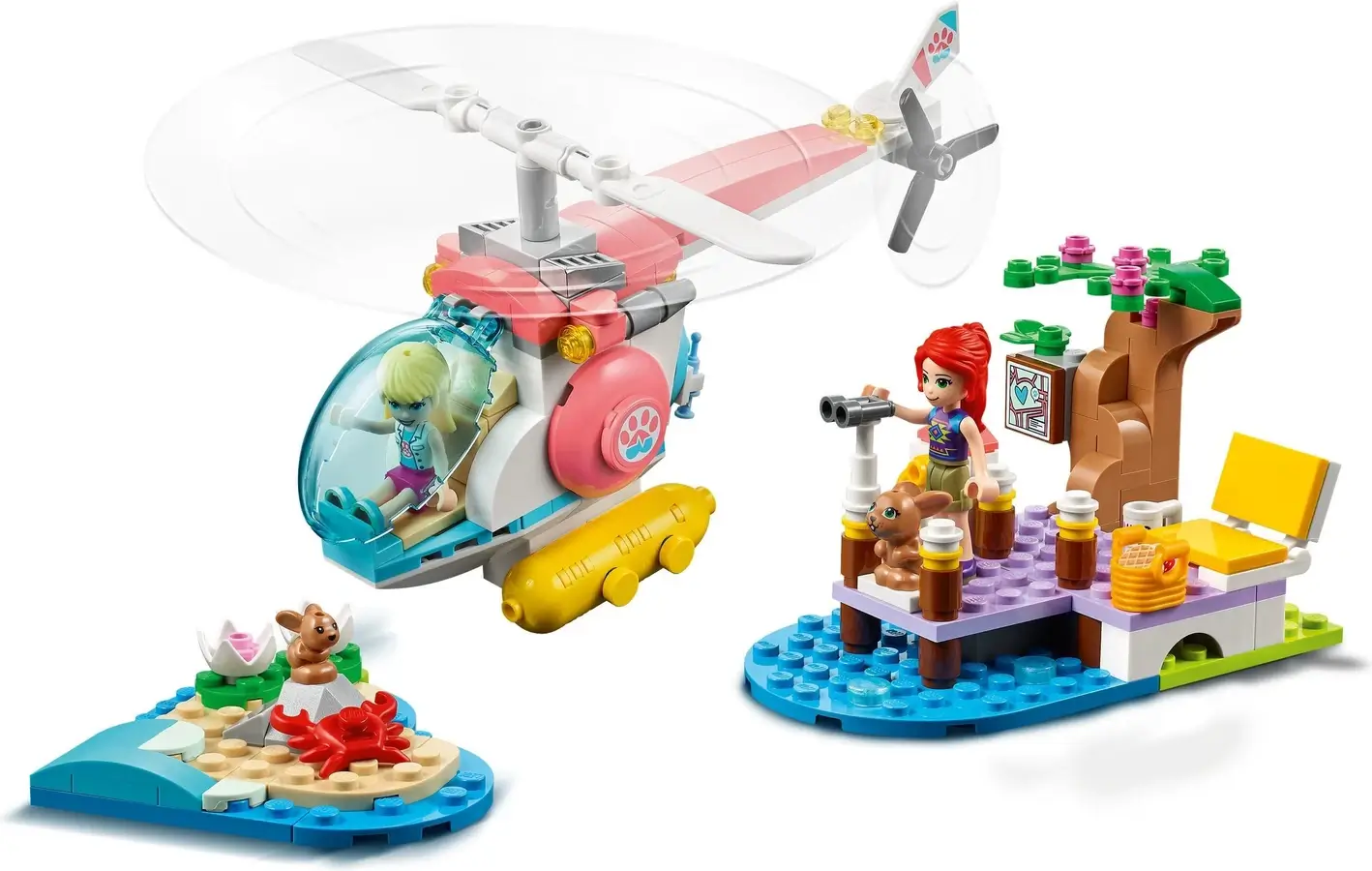 Weterynaryjny helikopter ratunkowy z rybkami z serii LEGO® Friends™