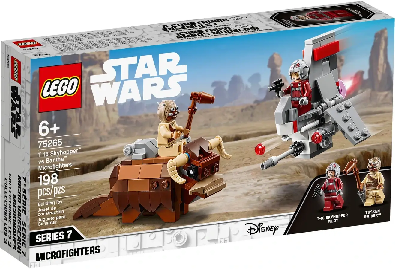 Pudełko zestawu 75265 z serii LEGO® Gwiezdne Wojny™ –  Skyhopper™ vs Bantha™