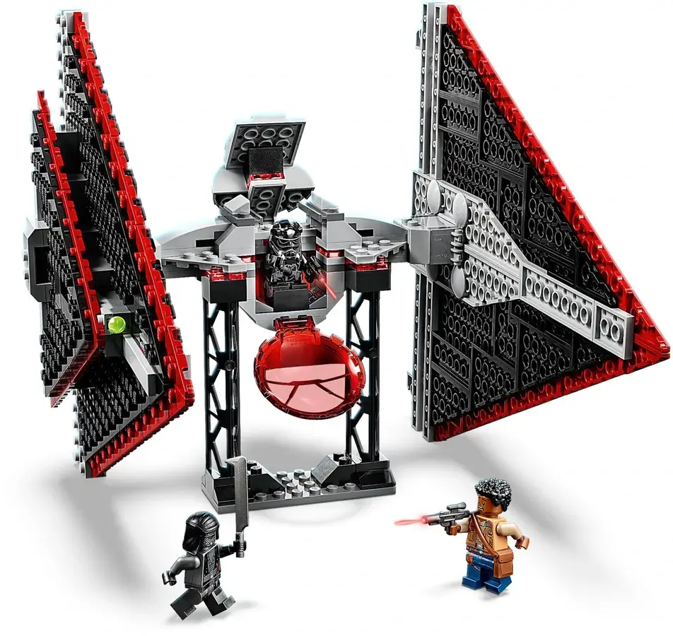 Czarno-czerwony myśliwiec TIE Sithów™ z serii LEGO® Gwiezdne Wojny™