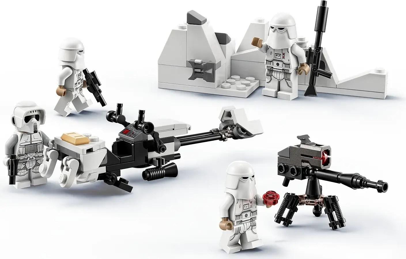 Czterech szturmowców śnieżnych™ z serii LEGO® Gwiezdne Wojny™