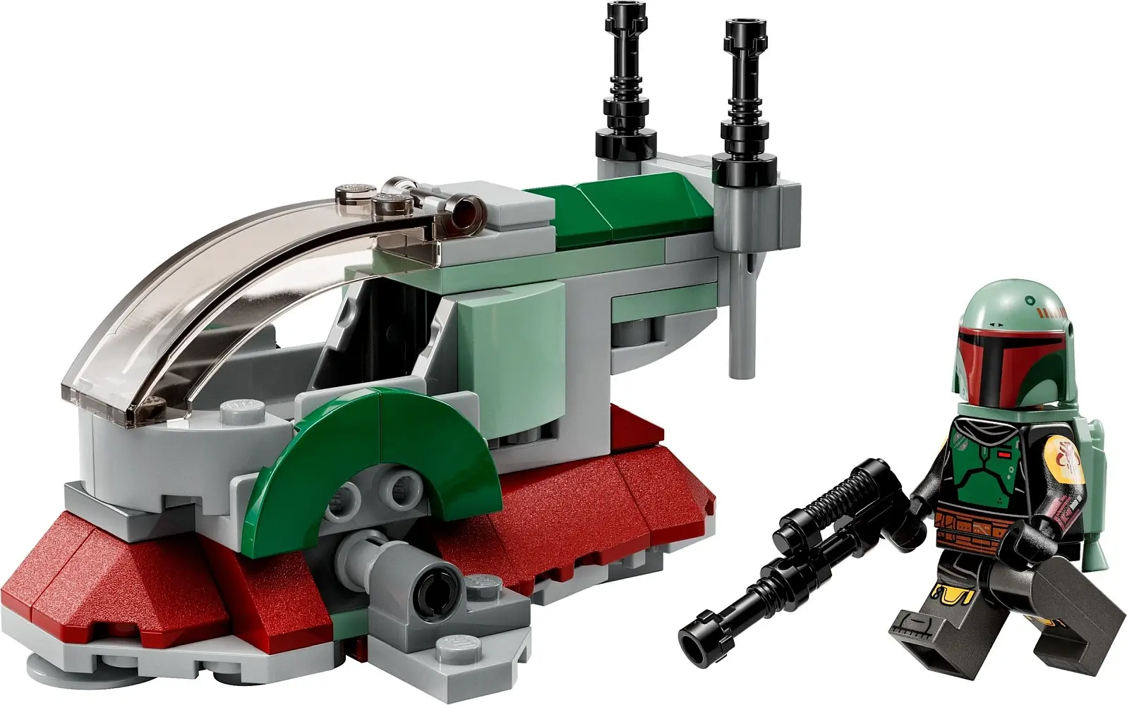 Zielono-czerwony mikromyśliwiec Boby Fetta™ z serii LEGO® Gwiezdne Wojny™