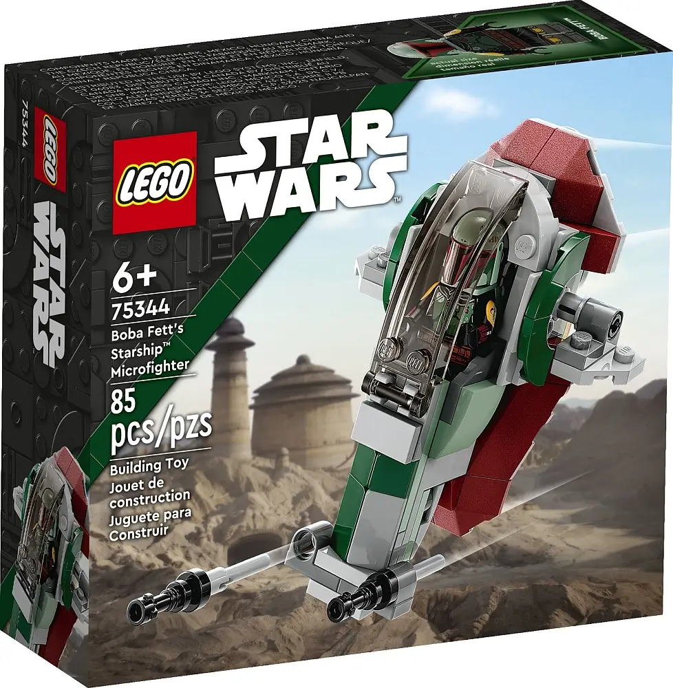 Pudełko zestawu 75344 z serii LEGO® Gwiezdne Wojny™ – Mikromyśliwiec kosmiczny Boby Fetta™
