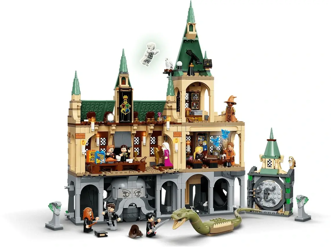 Komnata tajemnic z bazyliszkiem w podziemiach zamku z serii LEGO® Harry Potter™