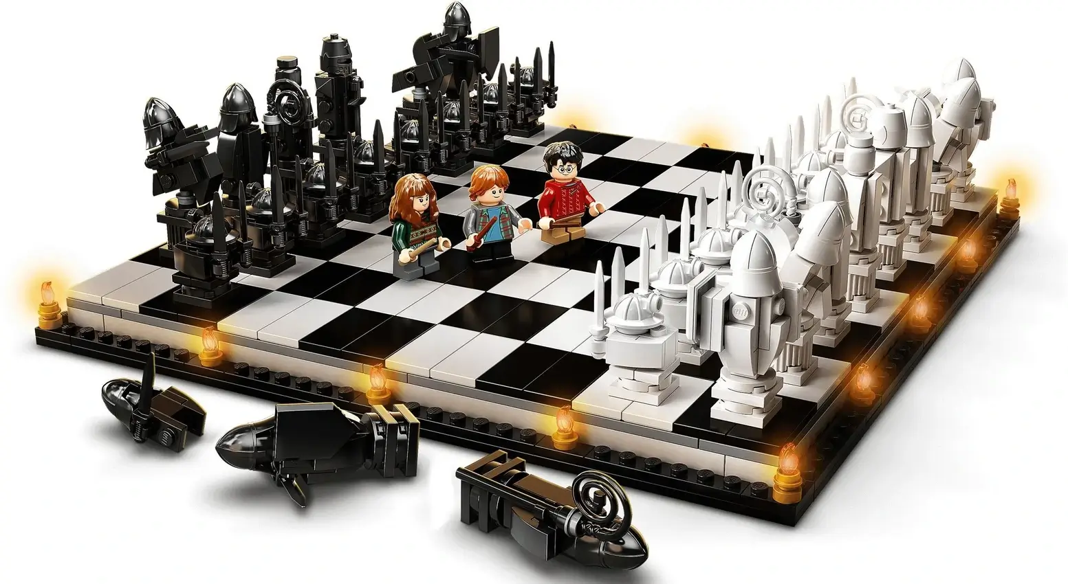 czarno-białe szachy czarodziejów z serii LEGO® Harry Potter™