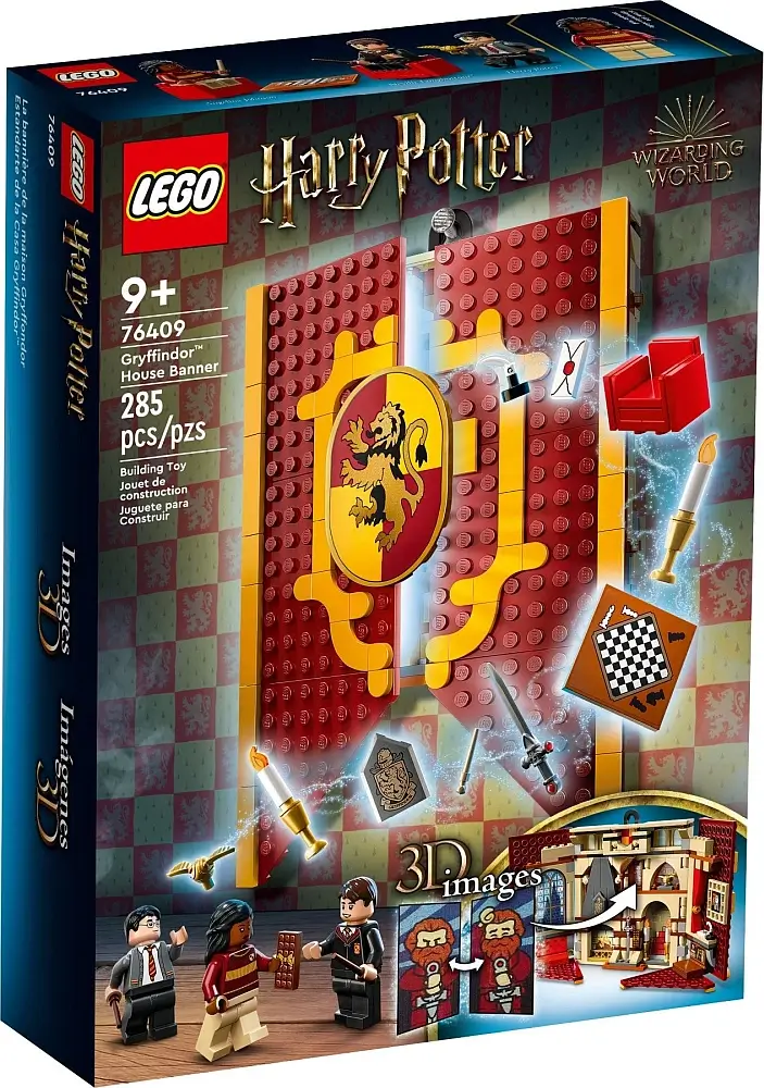 Pudełko zestawu 76409 z serii LEGO® Harry Potter™ – Flaga Gryffindoru™