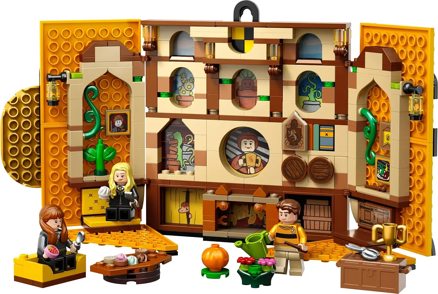 Pokój wspólny Hufflepuffu™ z serii LEGO® Harry Potter™ Flagi domów Hogwartu™