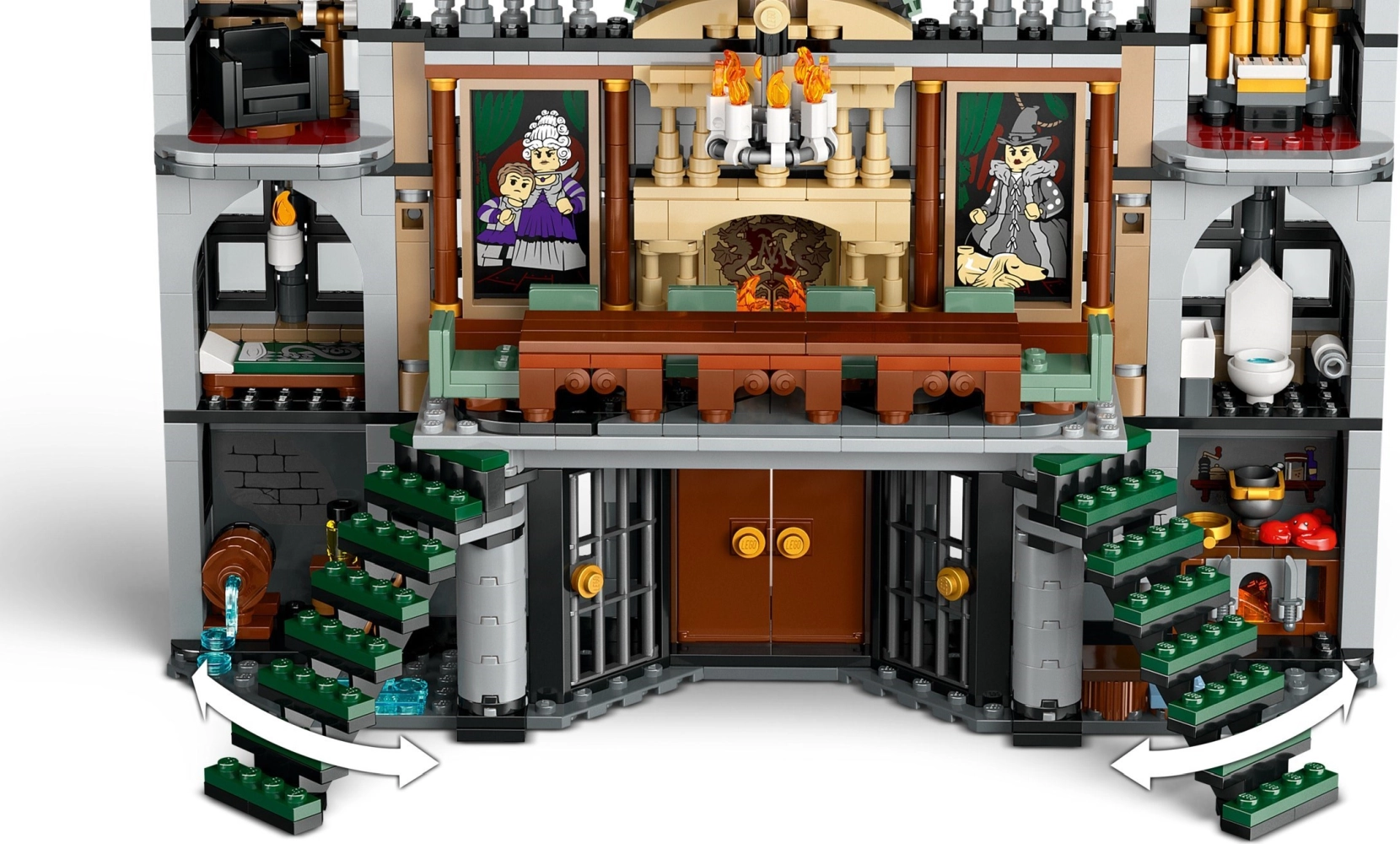 Wnętrze domu rodziny Malfoy z zestawu LEGO® nr 76453