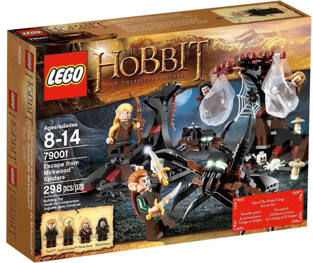 Pudełko zestawu 79001 z serii LEGO® Hobbit™ - ucieczka przed pająkami