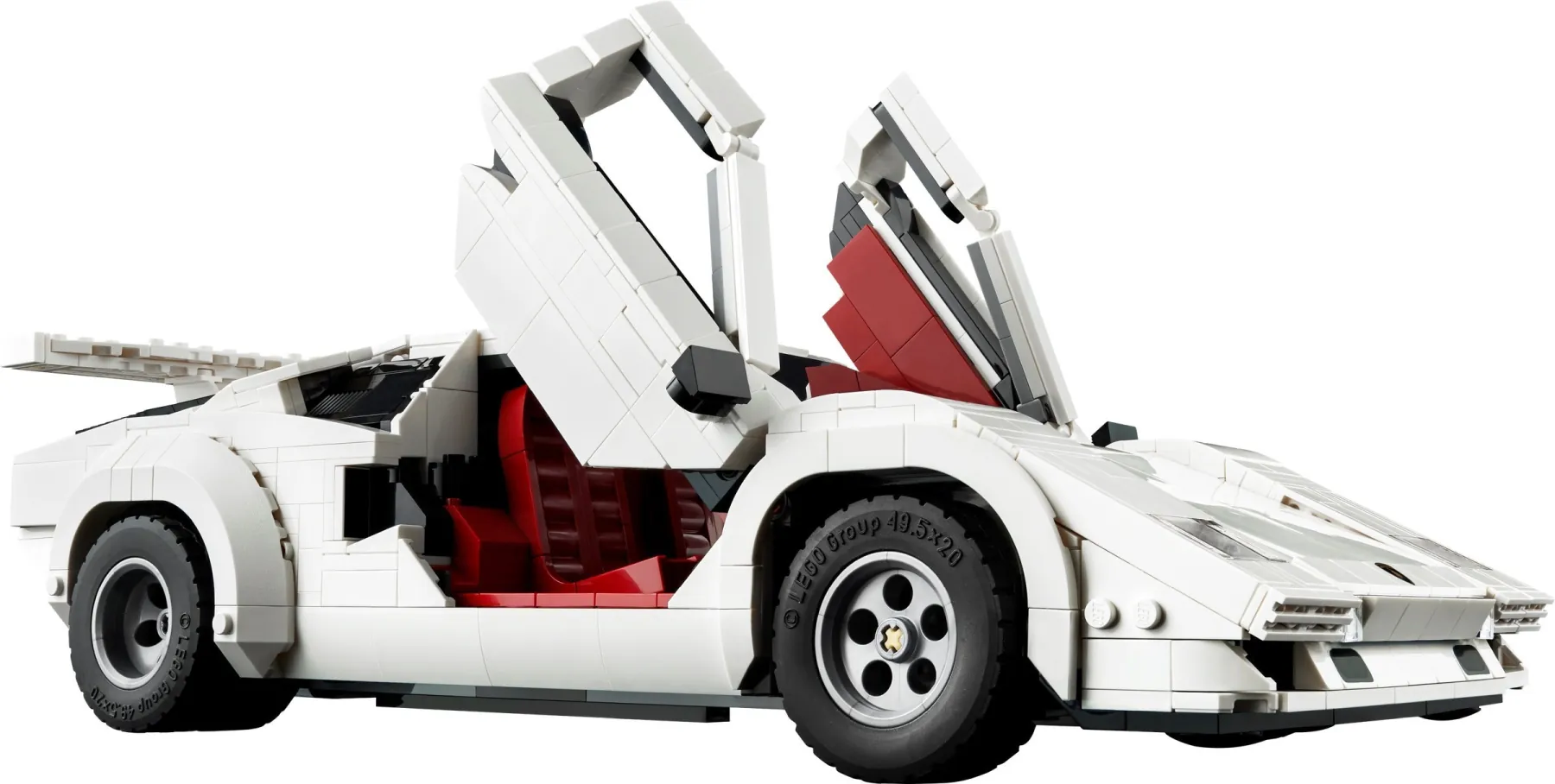 Białe Lamborghini Countach z zestawu LEGO® 10337