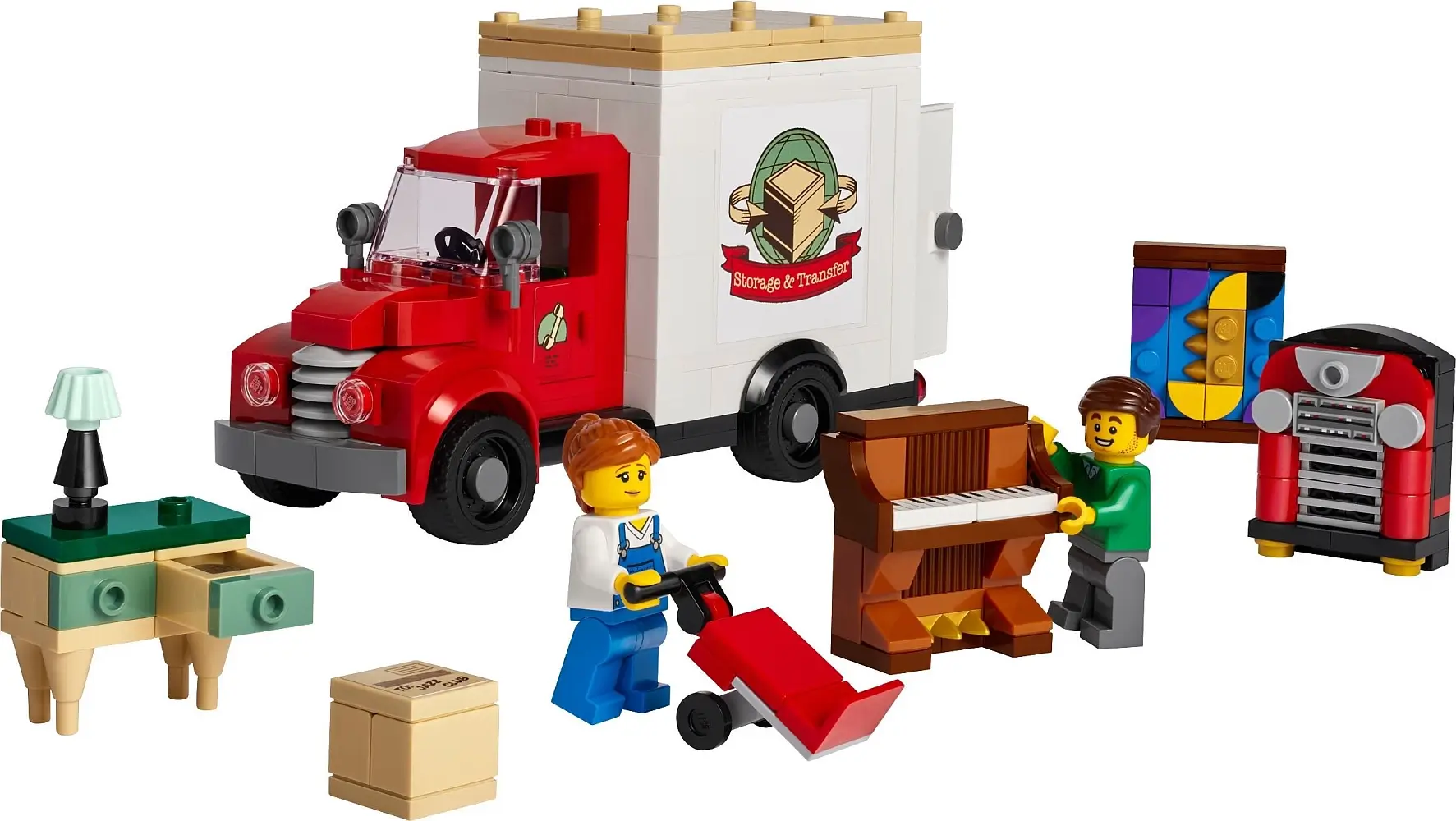 Ciężarówka do przeprowadzek i przedmioty z serii LEGO® Icons™