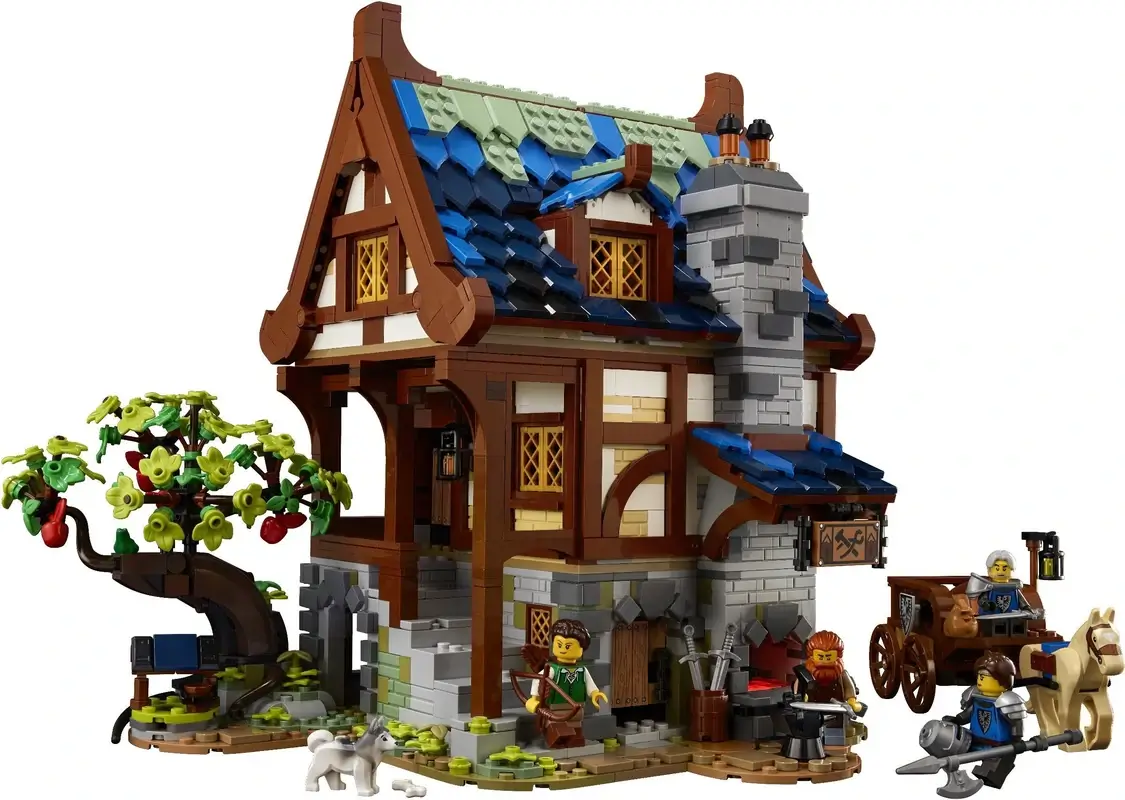 Średniowieczny budynek z warsztatem kowalskim z serii LEGO® Ideas