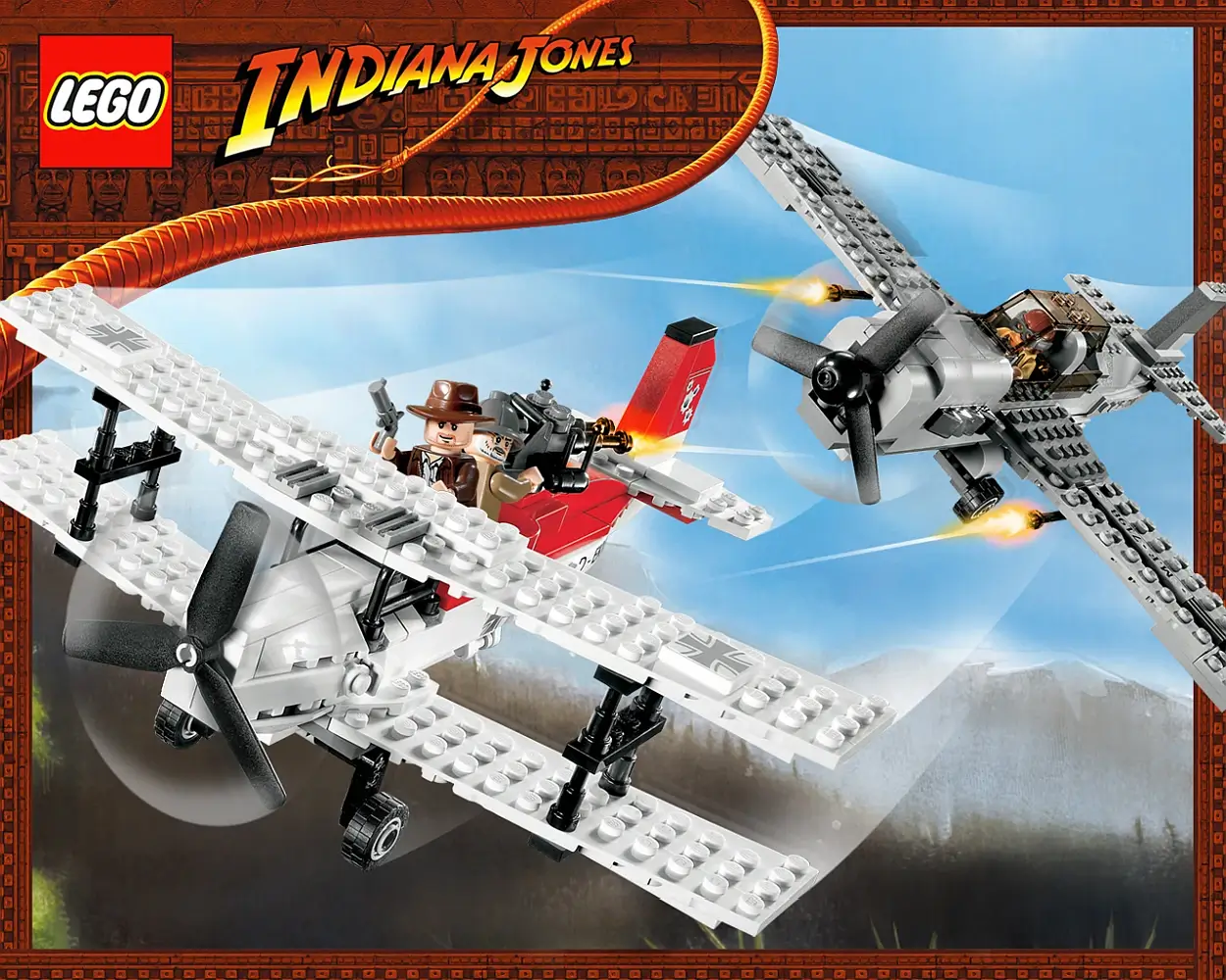 Pudełko zestawu 7198 z serii Indiana Jones – bitwa samolotów