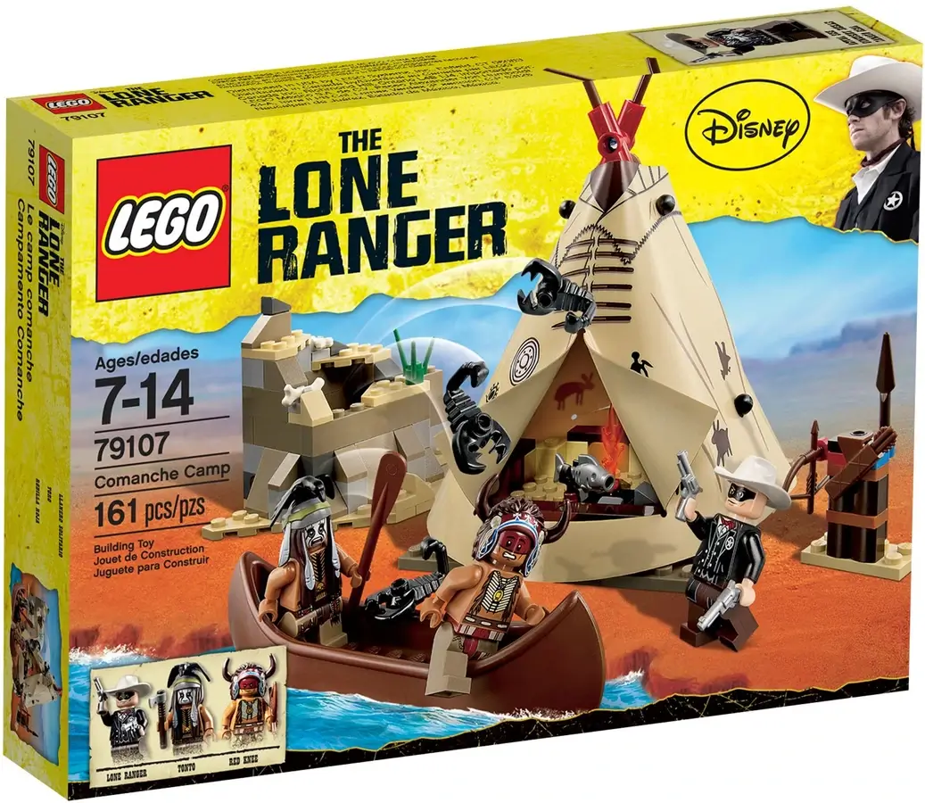 Pudełko zestawu 79107 z serii LEGO® Jeździec Znikąd™ – obóz w wiosce Komańczów