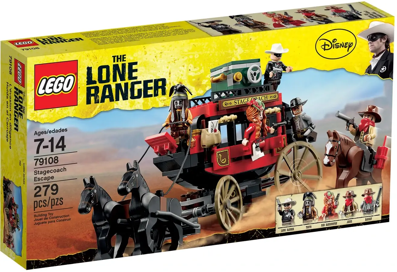 Pudełko zestawu 79108 z serii LEGO® Jeździec Znikąd™ – uciekający dyliżans