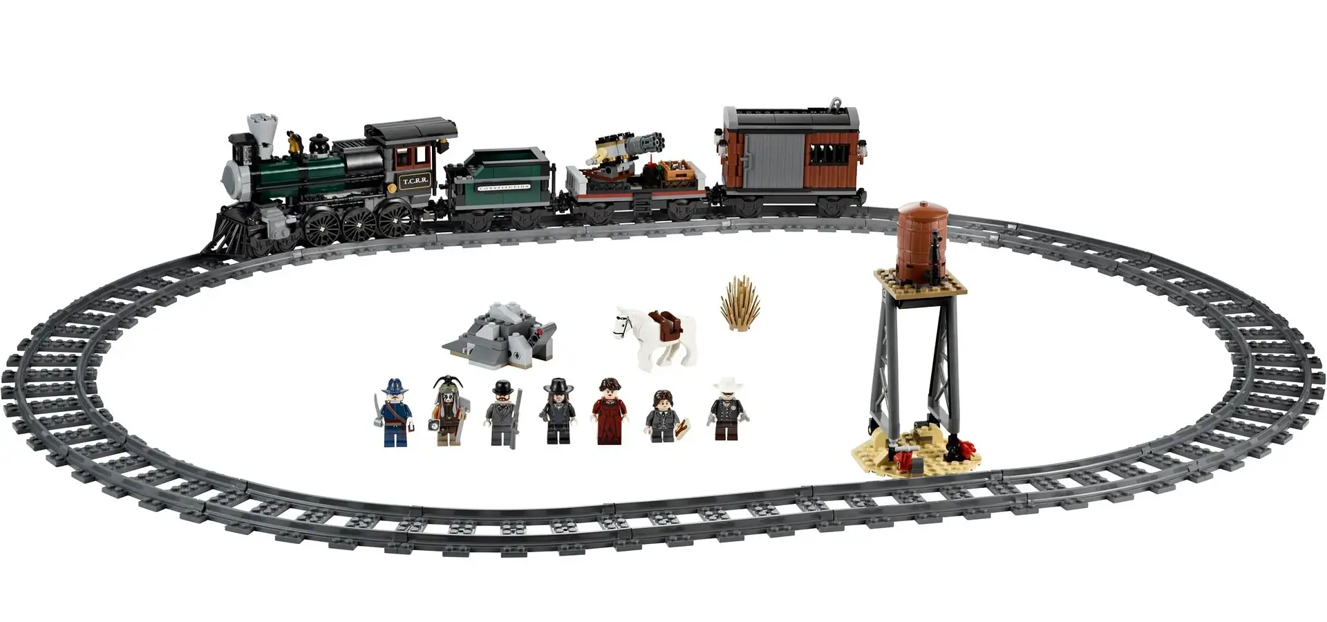 Pojedynek i pogoń za pociągiem – zestaw z serii LEGO® Jeździec Znikąd™