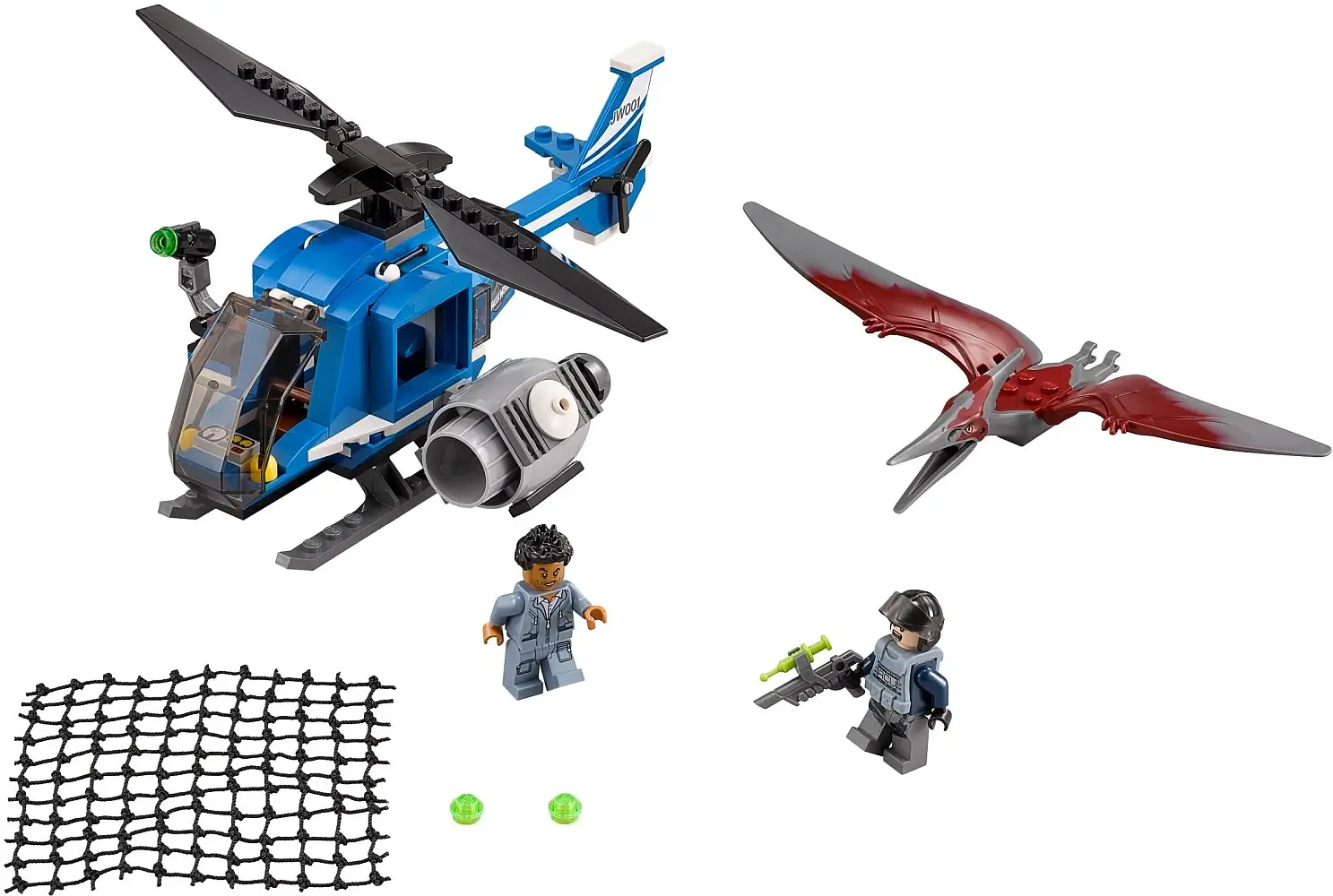 Pojmanie pteranodona helikopterem z serii LEGO® Jurassic World™