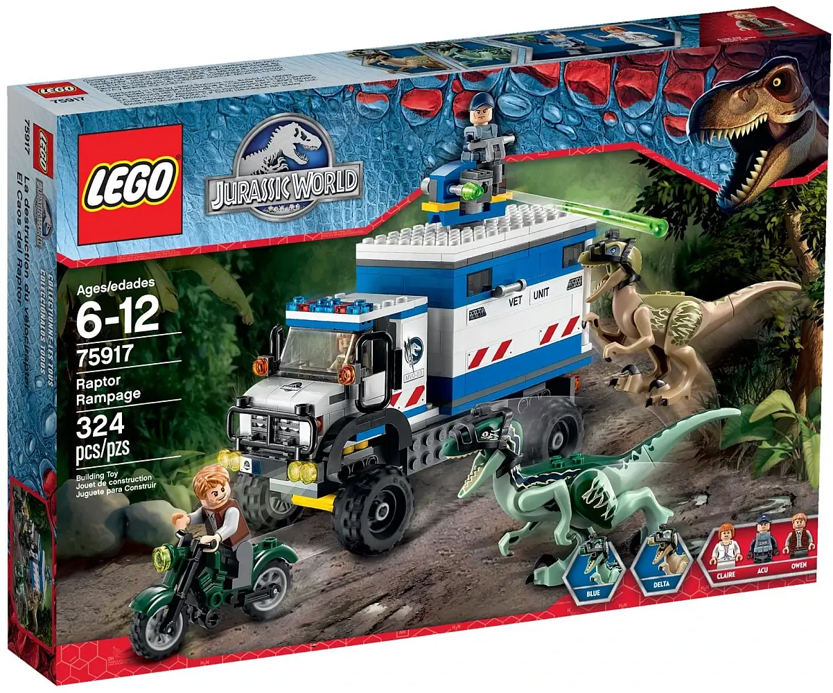 Pudełko zestawu 75917 z serii LEGO® Jurassic World™ – Szaleństwo raptora