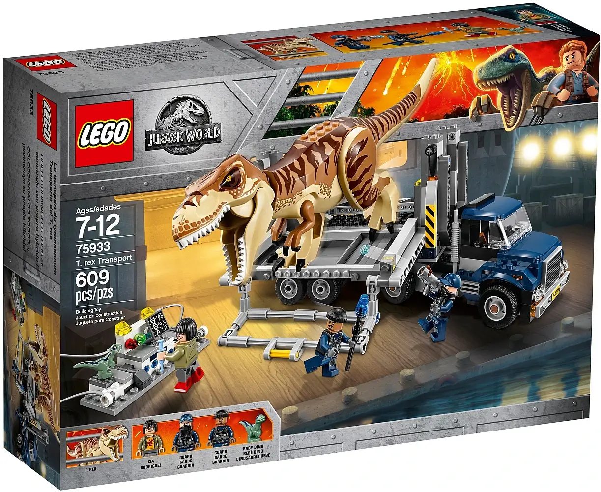 Pudełko zestawu 75933 z serii LEGO® Jurassic World™ – Transport tyranozaura