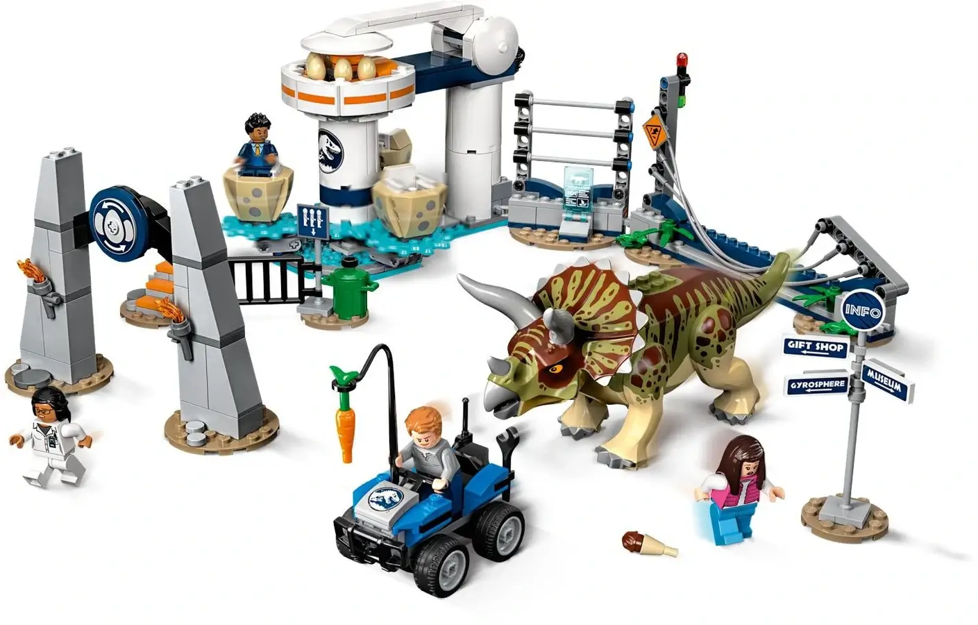 Atakujący dinozaur Triceratops z serii LEGO® Jurassic World™
