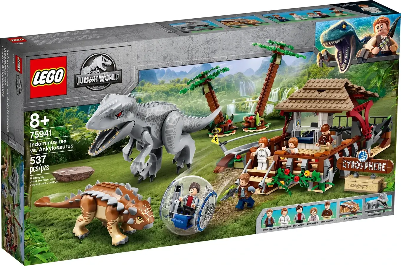 Pudełko zestawu 75941 z serii LEGO® Jurassic World™ – indominus rex konta ankylozaur