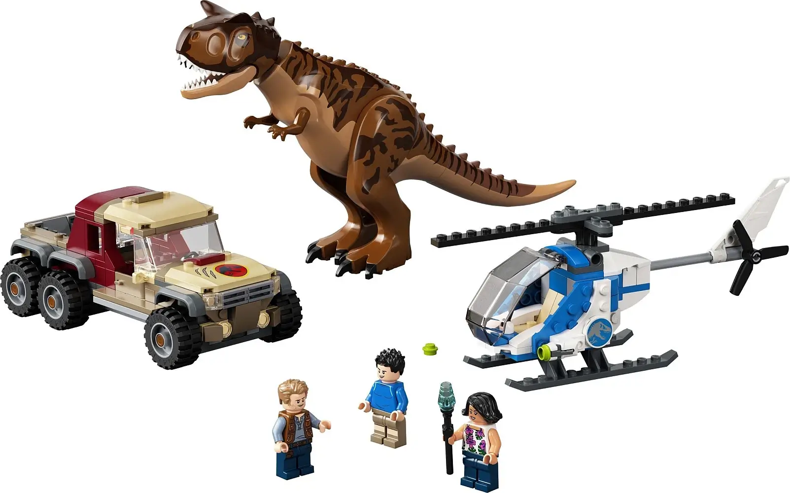Pościg za dinozaurem karnotaurem z serii LEGO® Jurassic World™