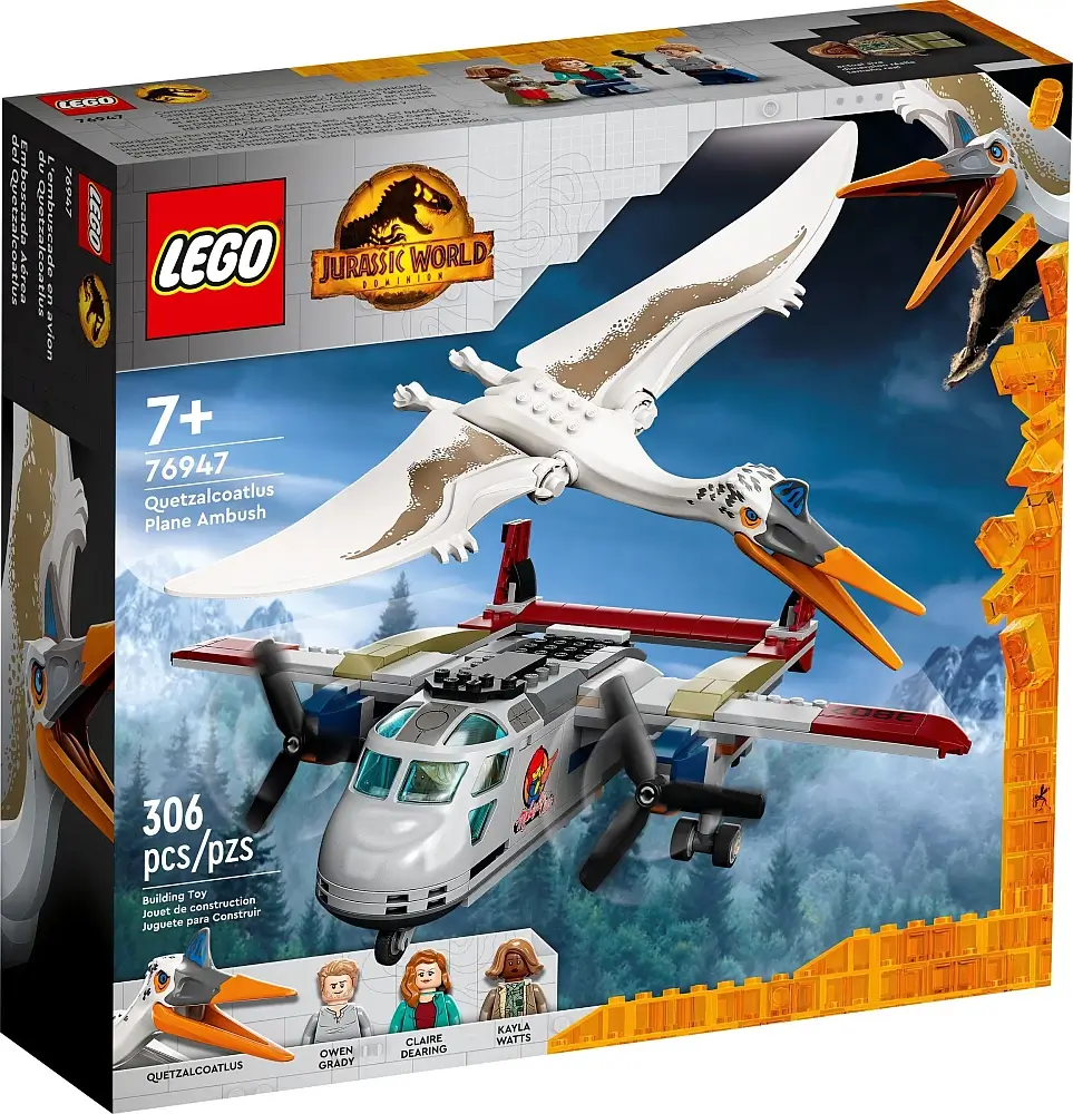 Pudełko zestawu 76947 z serii LEGO® Jurassic World™ – Kecalkoatl: zasadzka z samolotem