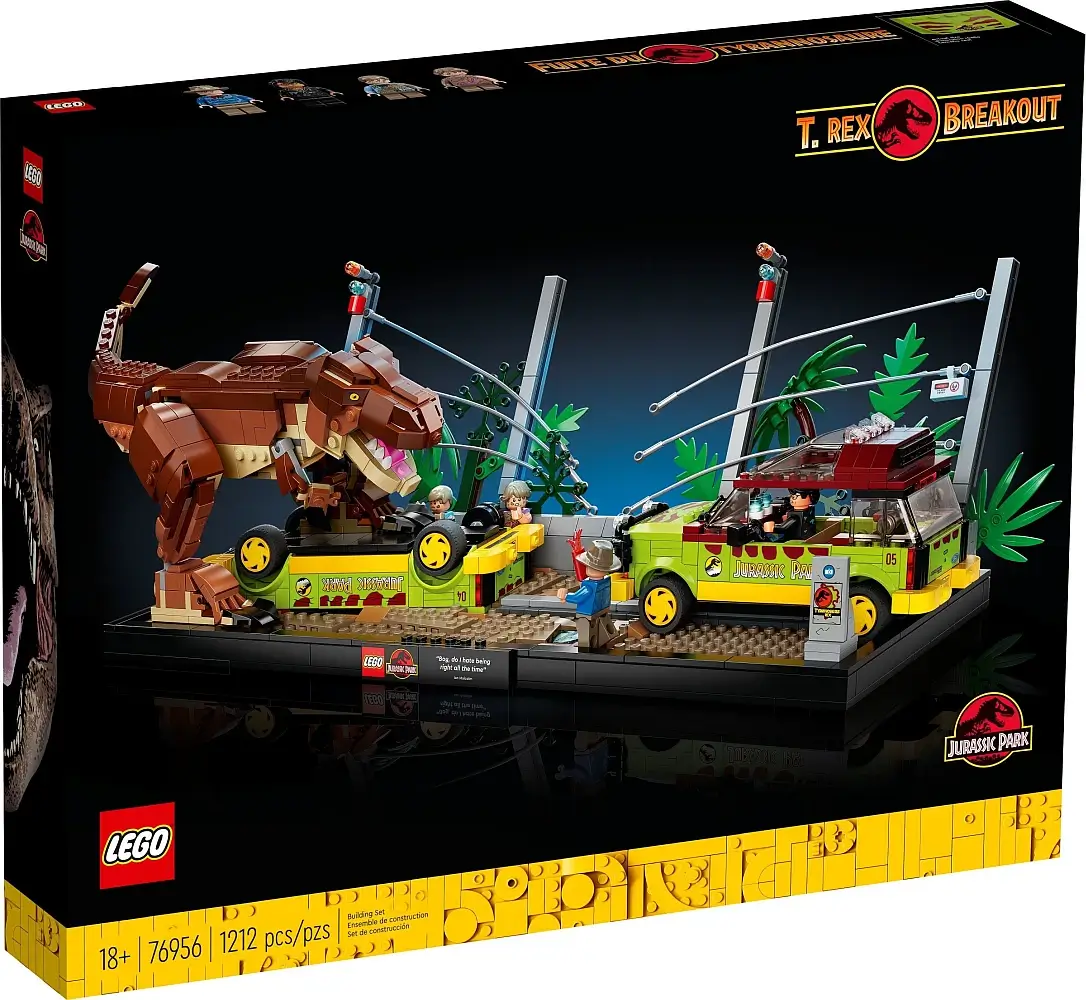 Pudełko zestawu 76956 z serii LEGO® Jurassic World™ – T. Rex na wolności