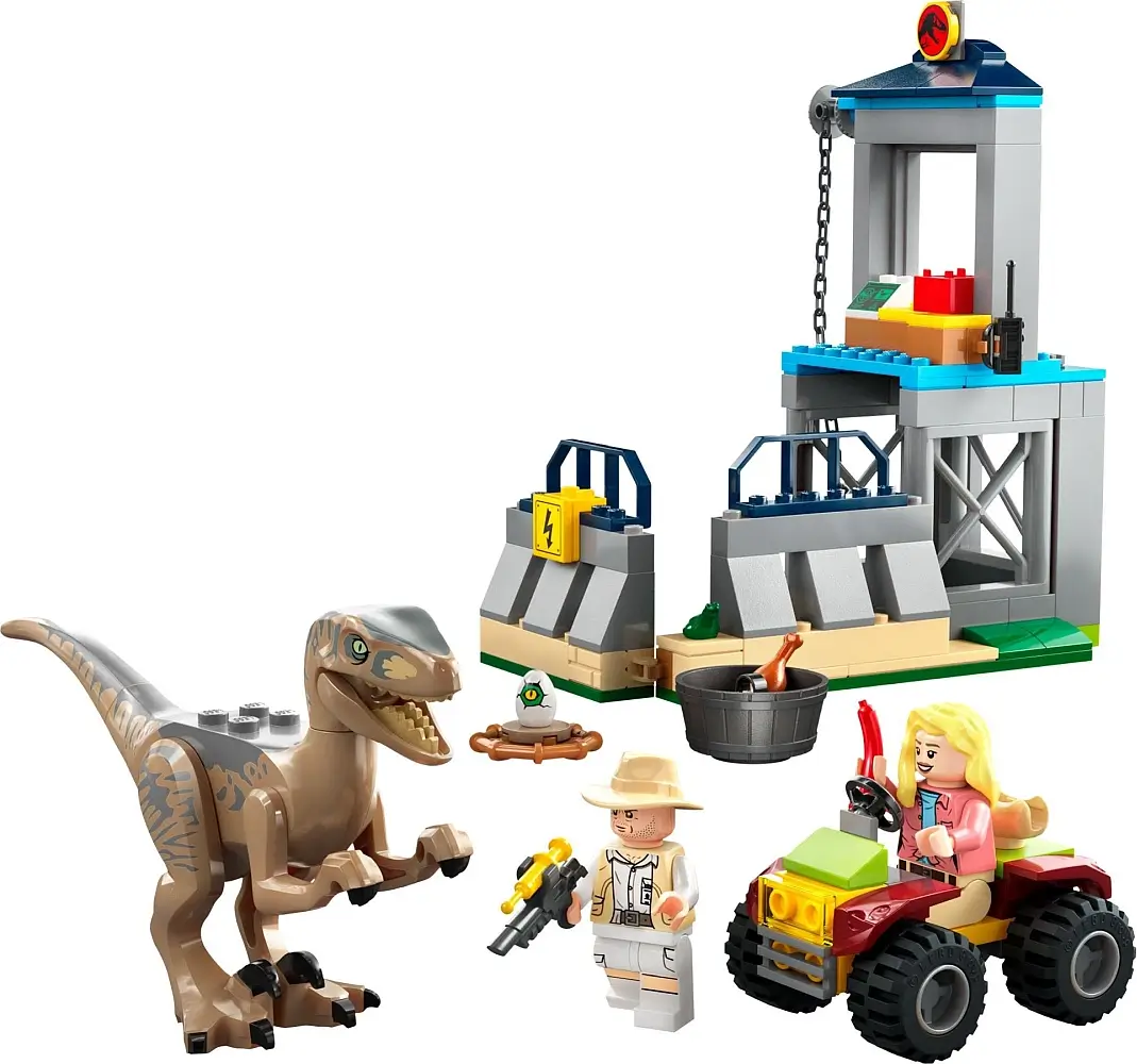 Uciekający Welociraptor z serii LEGO® Jurassic World™