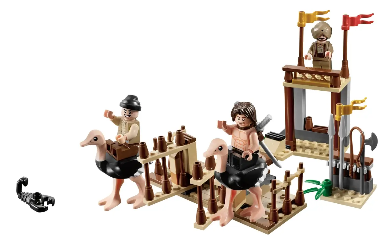 Ucieczka Dastana przed wrogami na strusiu z serii LEGO® Książę Persji™