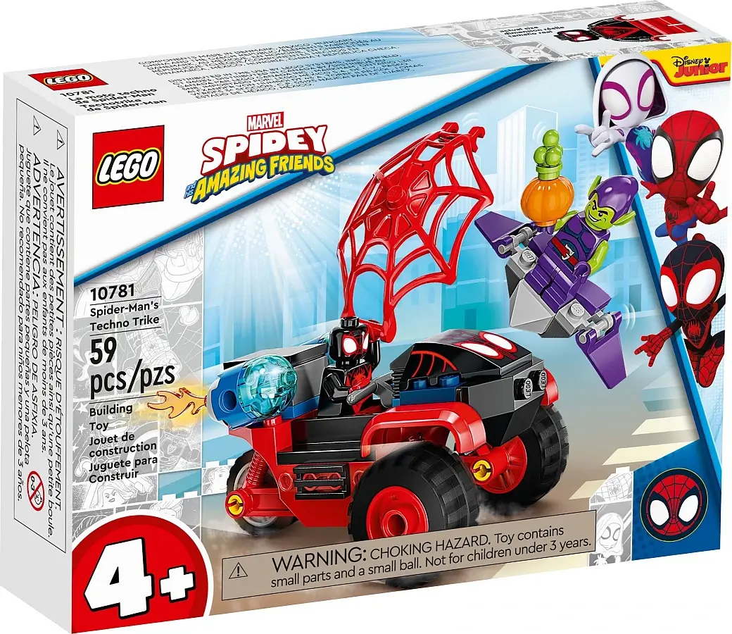 Pudełko zestawu 10781 z serii LEGO® Marvel™ – Technotrójkołowiec Spider-Mana