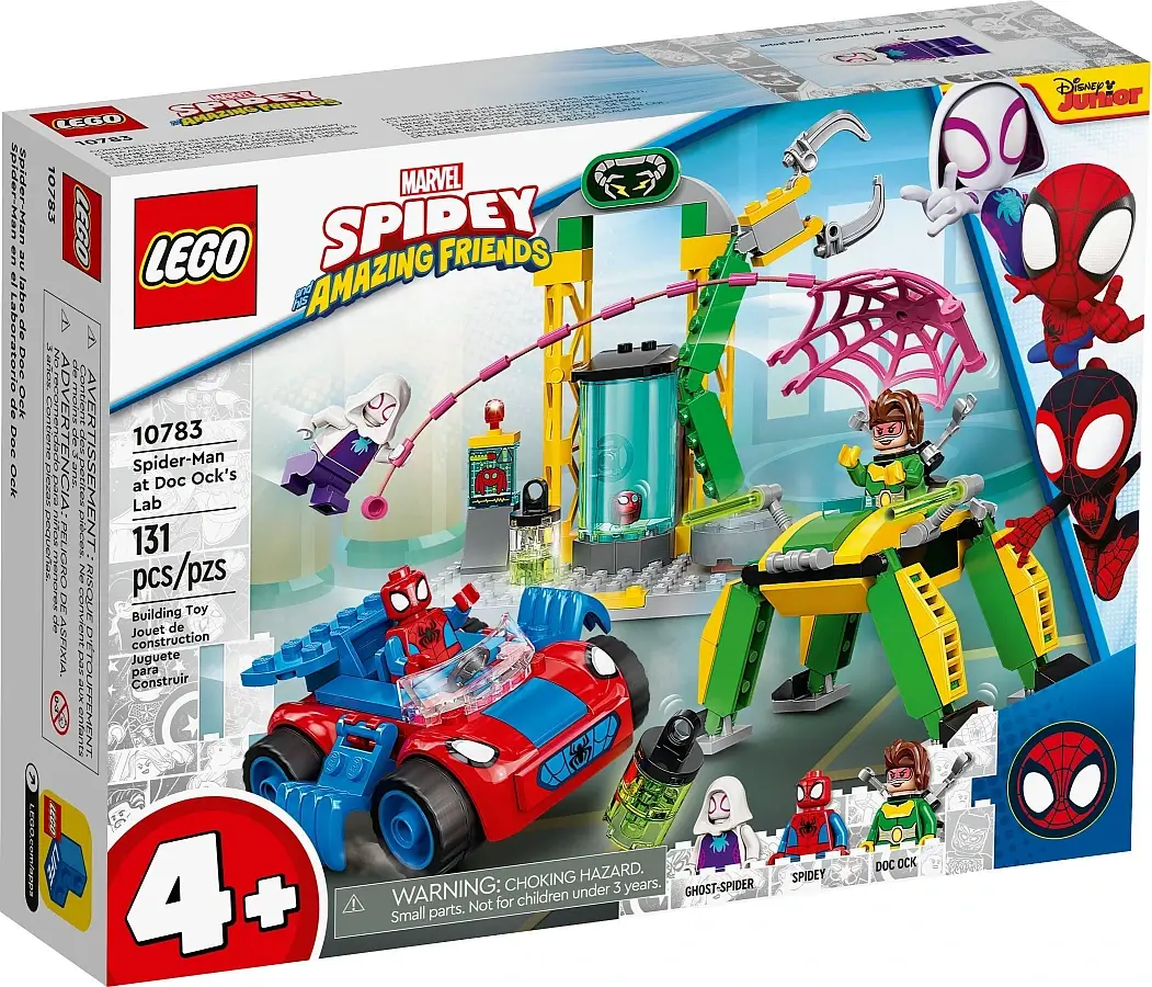 Pudełko zestawu 10783 z serii LEGO® Marvel™ – laboratorium Doca Ocka