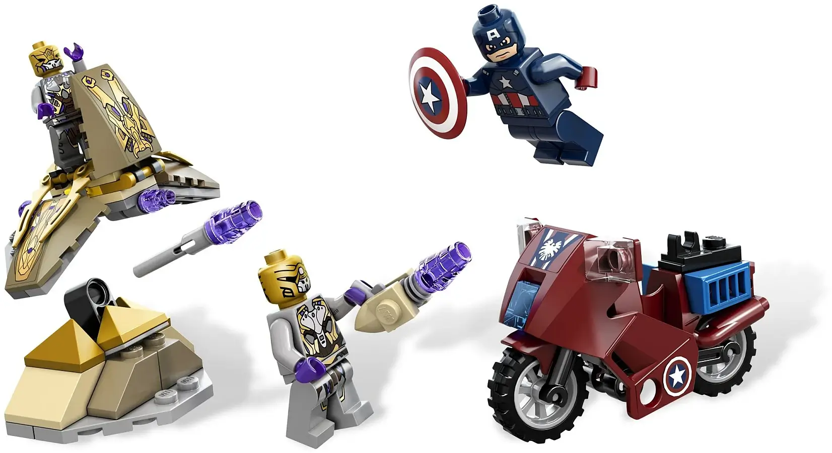 Kapitan Ameryka™ i jego motor z serii LEGO® Marvel™