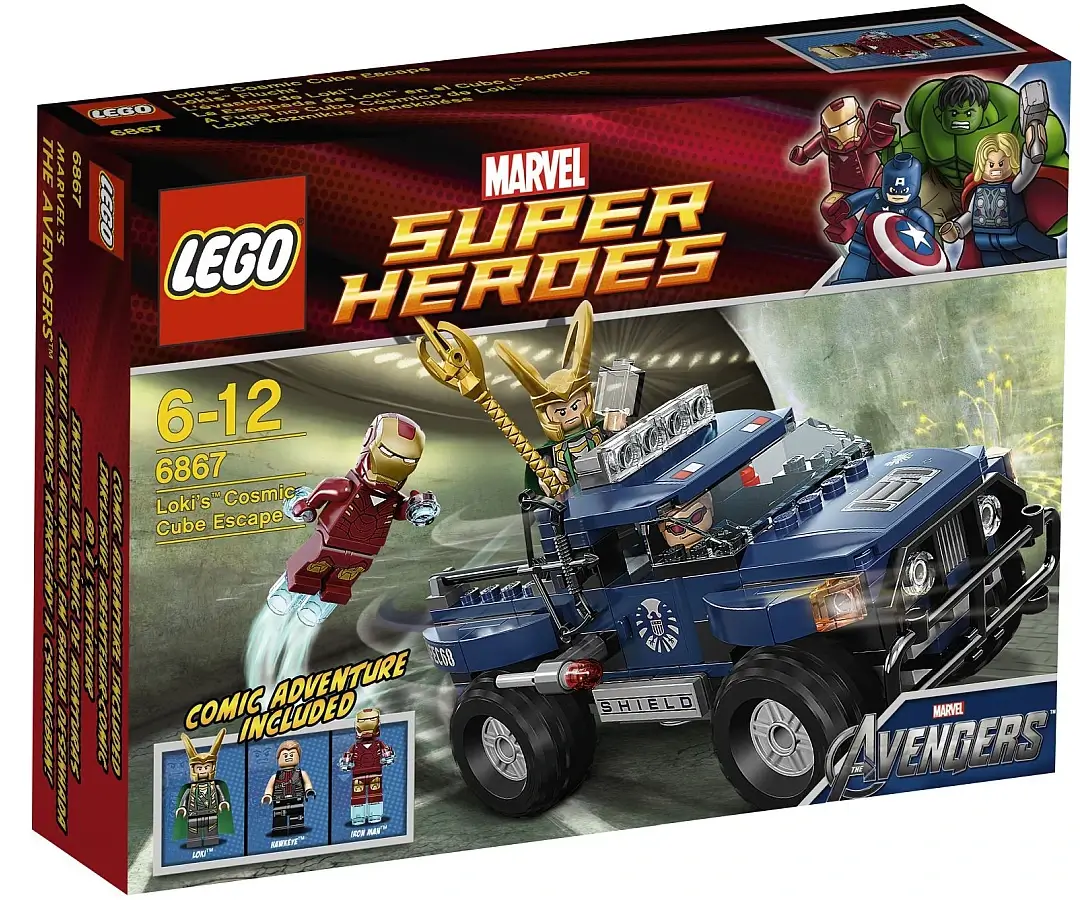 Pudełko zestawu 6867 z serii LEGO® Marvel™ – Loki™ i ucieczka z kosmicznym sześcianem