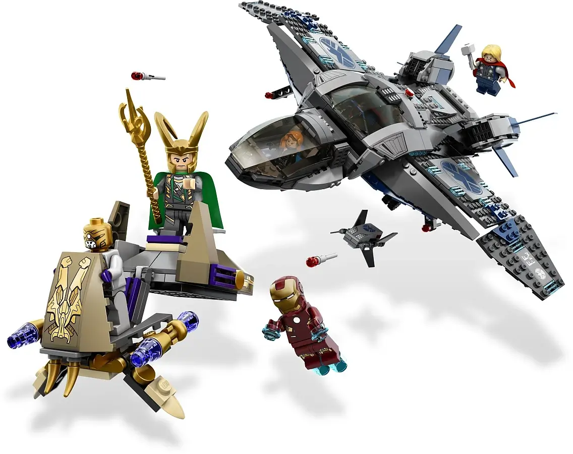 Ciemnoszary statek Quinjet z serii LEGO® Marvel™