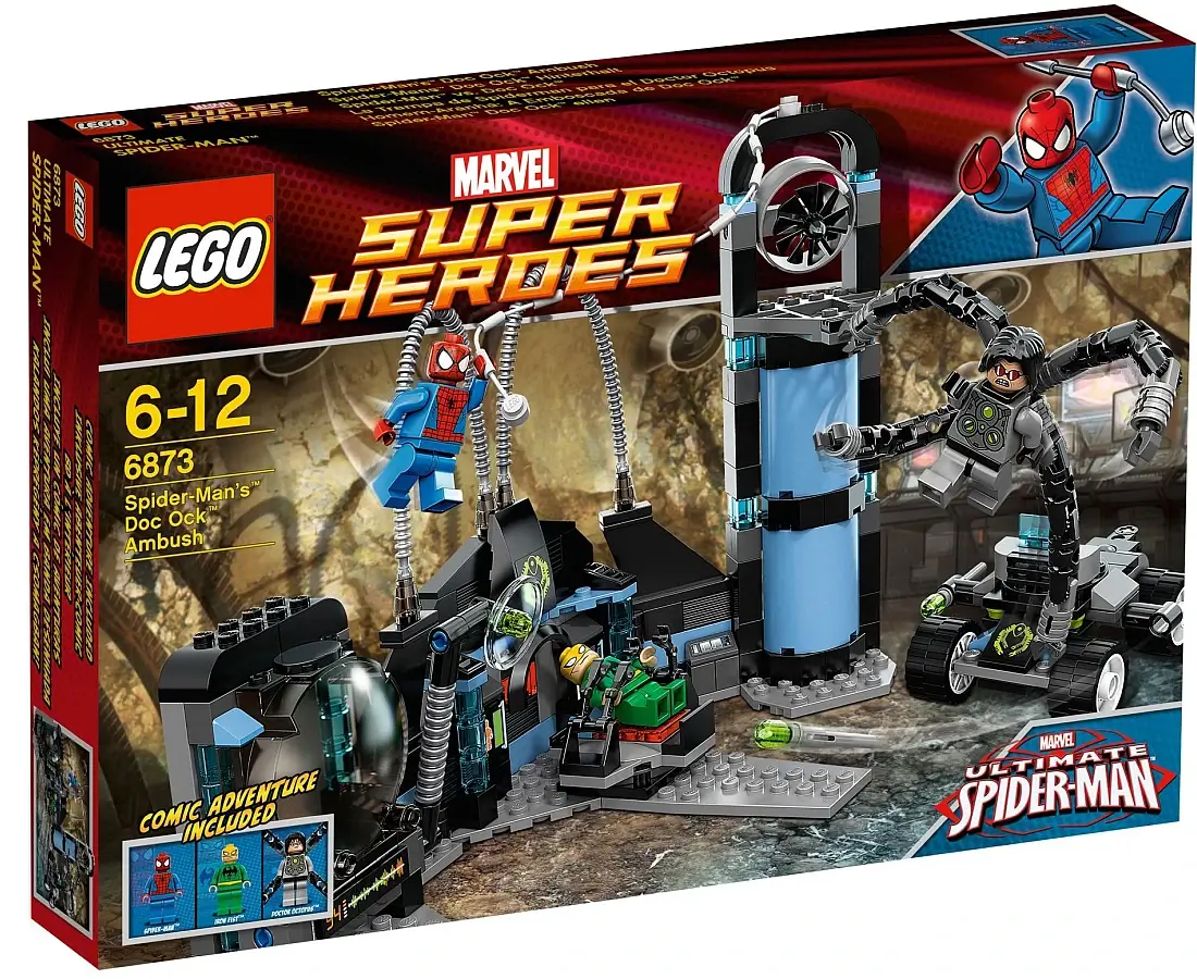 Pudełko zestawu 6873 z serii LEGO® Marvel™ – Spider-Man™ i zasadzka Doc Ock™