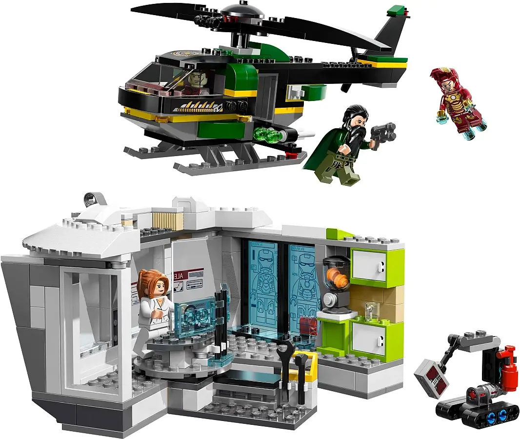 Atak helikopterem na posiadłość w Malibu z serii LEGO® Marvel™