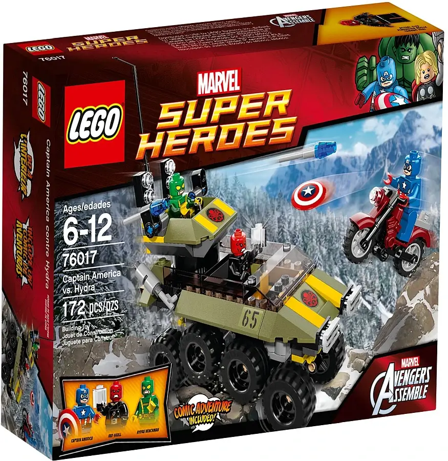 Pudełko zestawu 76017 z serii LEGO® Marvel™ – Kapitan Ameryka kontra Hydra